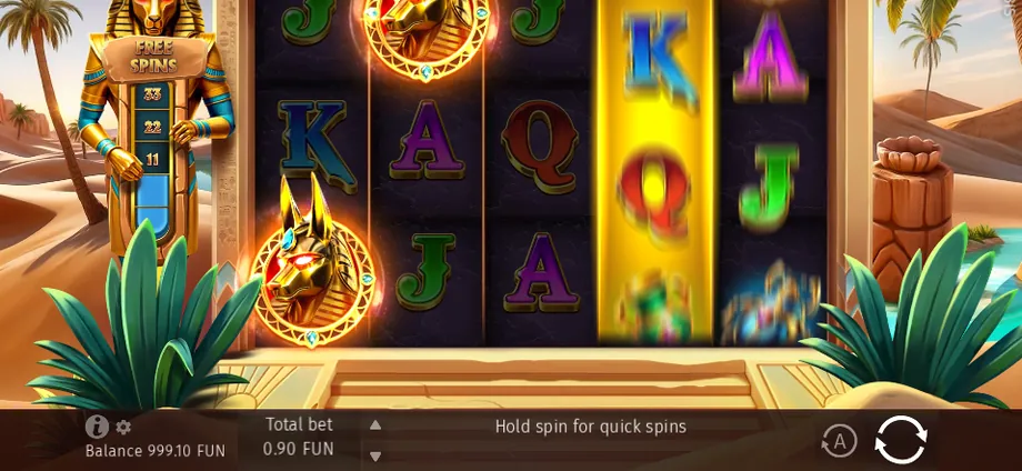 Captura del juego Treasure of Anubis, tragamonedas de BGaming disponible en 1win