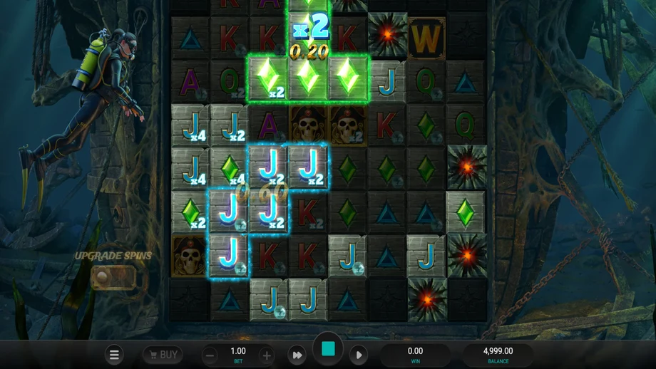 Captura del juego Treasure Tumble, tragamonedas de Relax disponible en 1win