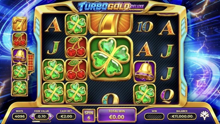 Captura del juego Turbo Gold Deluxe GigaBlox™, tragamonedas de Yggdrasil disponible en 1win