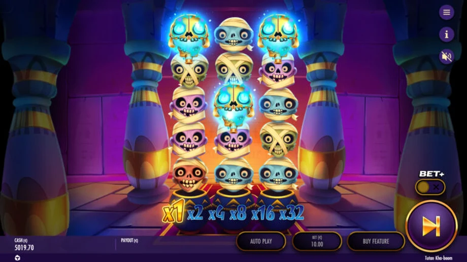 Captura del juego Tutan Kha-boom, tragamonedas de Thunderkick disponible en 1win