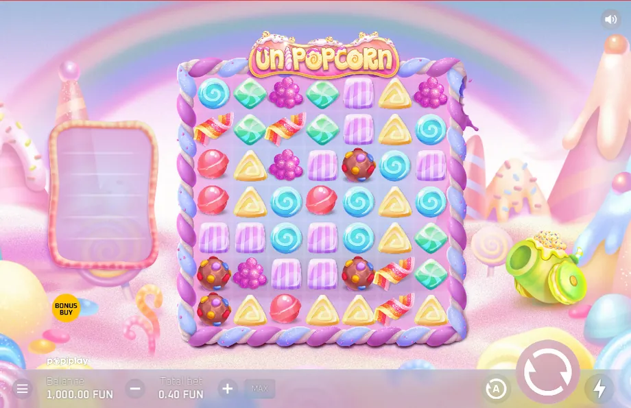 Captura del juego Unipopcorn, tragamonedas de PopiPlay disponible en 1win