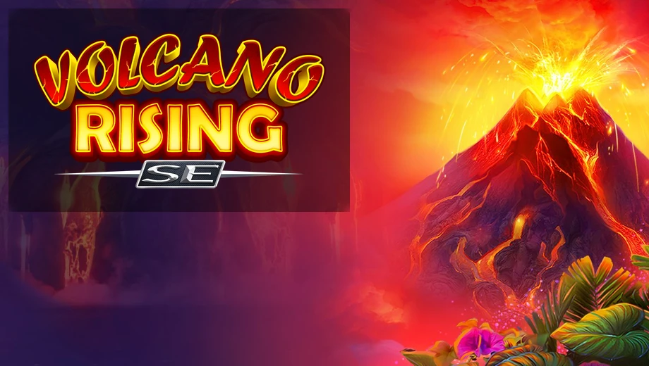 Banner de Volcano Rising SE, tragamonedas de RubyPlay disponible en 1win