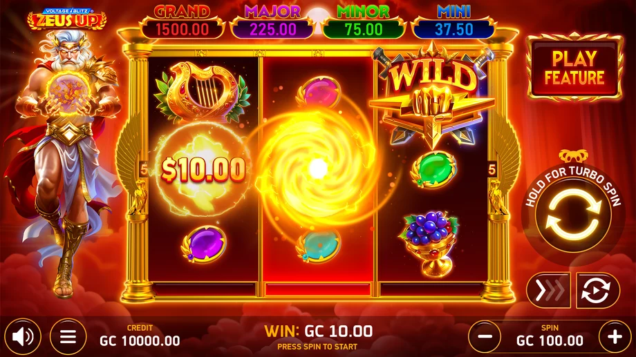Captura del juego Voltage Blitz Zeus Up, tragamonedas de Koala disponible en 1win