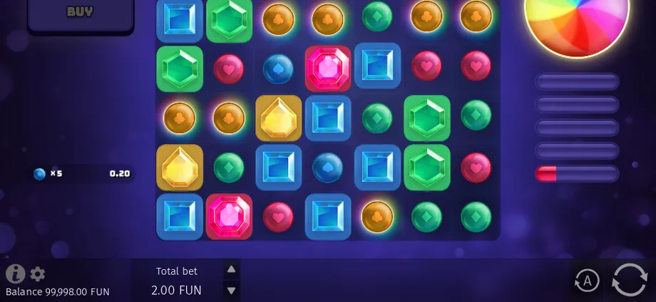 Captura del juego Wild Clusters, tragamonedas de BGaming disponible en 1win