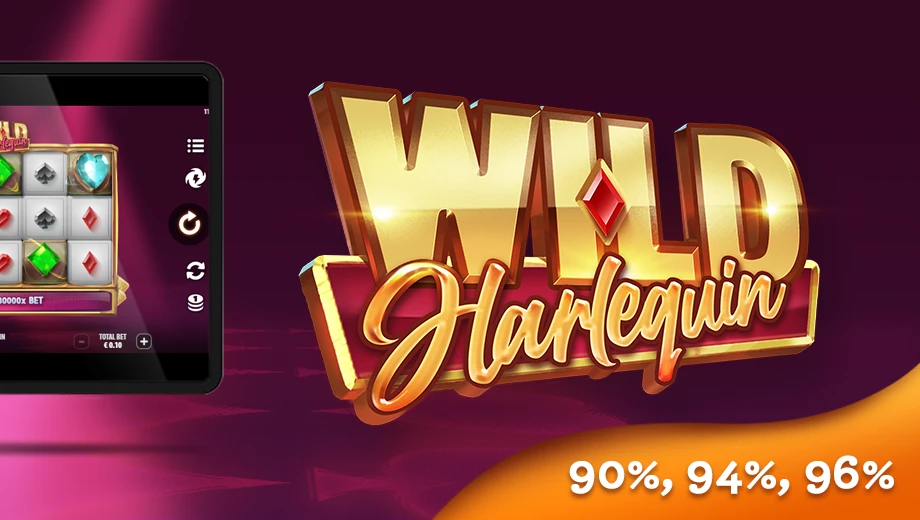 Banner de Wild Harlequin, tragamonedas de Quickspin disponible en 1win