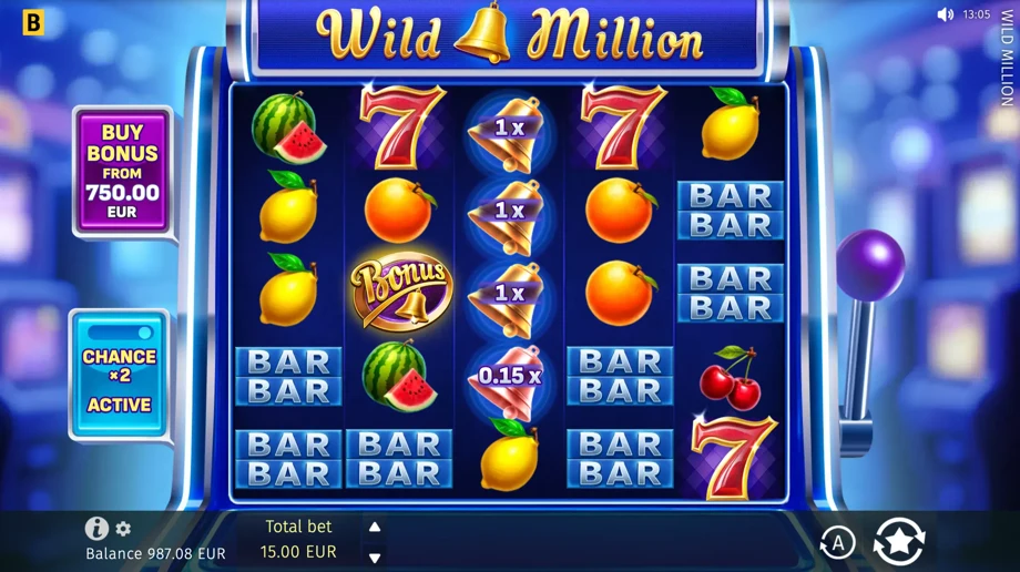 Captura del juego Wild Million, tragamonedas de BGaming disponible en 1win