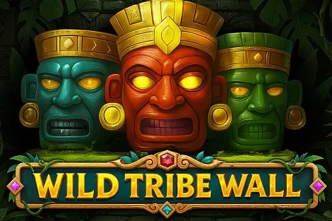 Banner de Wild Tribe Wall, tragamonedas de Tom Horn Gaming disponible en 1win
